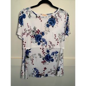 Floral Nursing Top